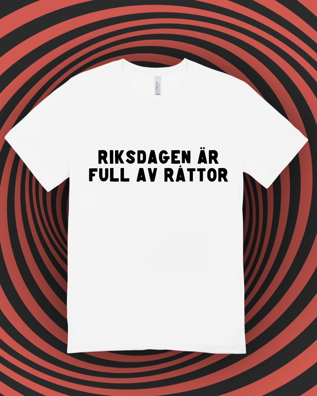 > RIKSDAGEN ÄR FULL AV RÅTTOR T-SHIRT (text)
